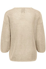 Load image into Gallery viewer, Part Two Petrona relaxed look textured summer knit pullover in Parchment - CW CW 
