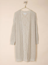 Load image into Gallery viewer, Indi &amp; cold longline ribbed cardigan in Ecru - CW CW 

