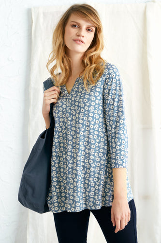 Seasalt Risso top in Primrose Ditsy blue sail - CW CW 