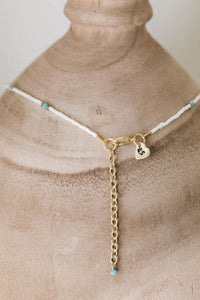 ese O ese Mini golden shell necklace in Turquoise - CW CW 