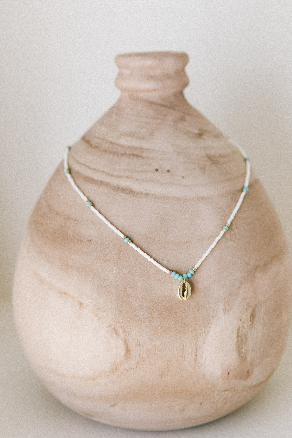 ese O ese Mini golden shell necklace in Turquoise - CW CW 