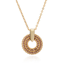 Load image into Gallery viewer, Azuni Pequena hoop beadwork short necklace in Bronze - CW CW 
