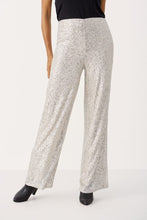 Load image into Gallery viewer, Part Two Tatianas sequin trouser Silver
