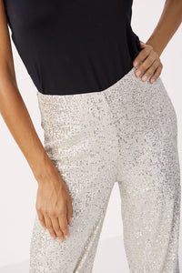 Part Two Tatianas sequin trouser Silver