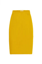 Load image into Gallery viewer, SKFK Anue textured organic cotton pencil skirt in Yellow - CW CW 

