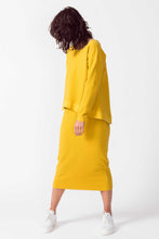 Load image into Gallery viewer, SKFK Anue textured organic cotton pencil skirt in Yellow - CW CW 
