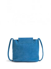 Load image into Gallery viewer, Nice things Suede leather bucket bag with 2-colour handle in Soft Blue - CW CW 
