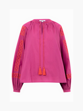 Load image into Gallery viewer, Great Plains Santa Cruz embroidery detail blouse Purple Orchid
