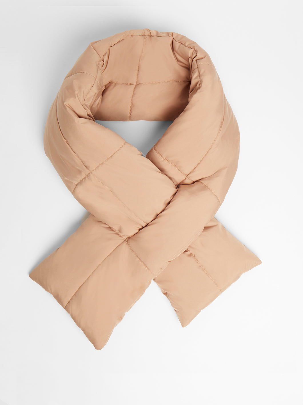 Great Plains quilted puffer scarf Praline