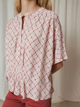 Load image into Gallery viewer, Indi &amp; Cold Terry tile print blouse Dust Pink
