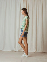 Load image into Gallery viewer, Indi &amp; Cold Bougainvillea print blouse Aloe
