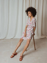 Load image into Gallery viewer, Indi &amp; Cold Bougainvillea short tiered dress Crudo
