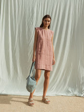 Load image into Gallery viewer, Indi &amp; Cold Pouch pocket retro linen dress Rosa
