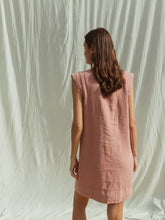 Load image into Gallery viewer, Indi &amp; Cold Pouch pocket retro linen dress Rosa
