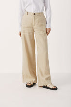 Load image into Gallery viewer, Part Two Ninnes wide leg linen trousers White Pepper
